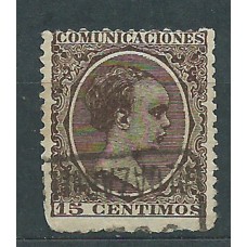 España Sueltos 1889 Edifil 219 usado Matasello Carteria Alcazar del Rey. Puntos Claros