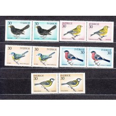 Suecia - Correo 1970 Yvert 673/7a ** Mnh Fauna aves