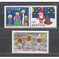 Suecia - Correo 1972 Yvert 762/4 ** Mnh Navidad