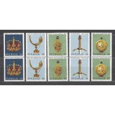 Suecia - Correo 1971 Yvert 702/6a ** Tesoro real