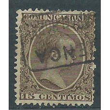 España Sueltos 1889 Edifil 219 usado Matasello Carteria Villar del Horno