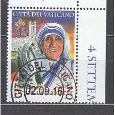 Vaticano - Correo 2016 Yvert 1729 usado  Teresa de Calcuta