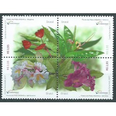 Brasil Correo 2017 Yvert 3641/44 ** Mnh  Flores de la Mata Atlantica