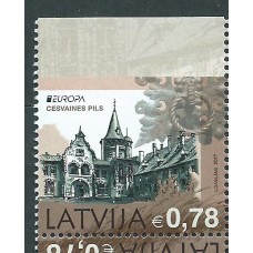 Tema Europa 2017 Letonia Yvert 985a ** Mnh de Carnet Castillos