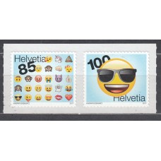 Suiza Correo 2017 Yvert 2428/29 ** Mnh Emojis