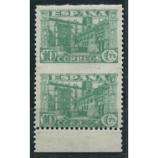 España Variedades 1936 Edifil 805spv * Mh Pareja Vertical sin dentar central y superior