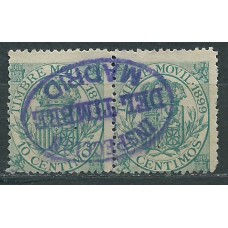 España Fiscales Postales 1882 Edifil 19 usado Pareja