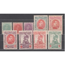 Belgica - Correo 1914 Yvert 126/34 (*) Mng  Cruz roja