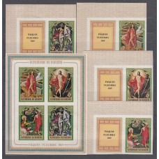 Burundi - Correo Yvert 314/7+H.24 sin dentar ** Mnh Pinturas religiosas