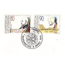 Liechtenstein - Correo 1991 Yvert 952/3 usado Europa