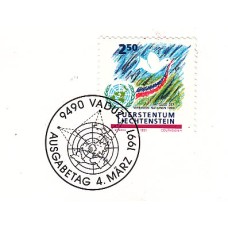 Liechtenstein - Correo 1991 Yvert 956 usado ONU