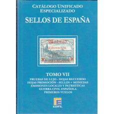 Edifil - Catálogo España Especializado Tomo VII. Pruebas, H.Recuerdo, Promoción, Patrióticos Edición 2017 (Serie azul)
