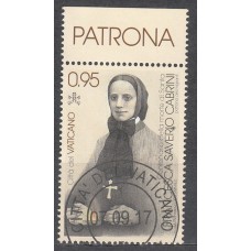 Vaticano Correo 2017 Yvert 1760 usado   100 Anº Muerte de Sta Francesca Saverio Cabrini