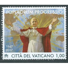 Vaticano Correo 2017 Yvert 1761 ** Mnh 50 Anº Enciclica Popular Progressio