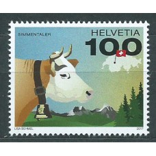 Suiza Correo 2017 Yvert 2442 ** Mnh Vaca Suiza