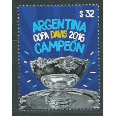 Argentina Correo 2017 Yvert 3177 ** Mnh Campeones Copa Davis. Deportes.