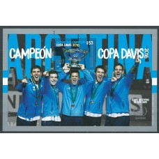Argentina Hojas 2017 Yvert 155 ** Mnh Campeones Copa Davis. Deportes