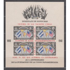 Honduras - Hojas Yvert 3 sin dentar * Mh UPU
