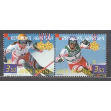 Croacia Correo 2003 Yvert 606/7 ** Mnh Deprtes Esqui