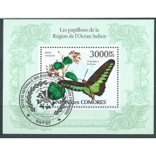 Comores - Hojas Yvert 257 usado  Mariposas