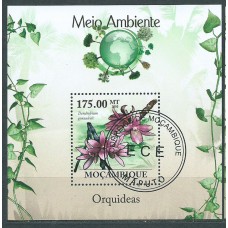 Mozambique Hojas Yvert 230 usado  Orquideas Flores
