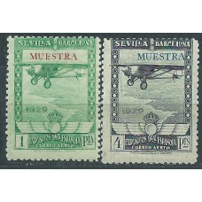 España Variedades 1929 Edifil 452/53Ma * Mh Sobrecarga Muestra