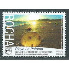 Uruguay 2017 Upaep Yvert 2863 ** Mnh Lugares Turisticos. Playa la Paloma