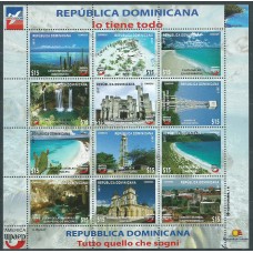 Dominicana 2017 Upaep Yvert 2010/21 ** Mnh Lugares Turisticos . Lo tiene todo