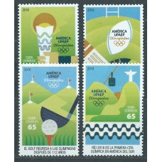 Cuba 2016 Upaep Yvert 5502B/5505E ** Mnh Juegos Olimpicos en Rio