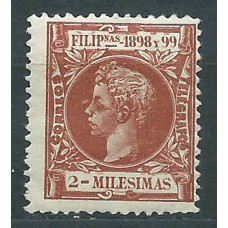 Filipinas Sueltos 1898 Edifil 132 * Mh