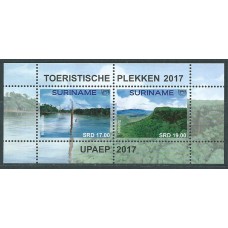 Suriname 2017 Upaep Yvert Hoja 125 ** Mnh Lugares Turisticos