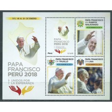 Peru Hojas Yvert 83 ** Mnh Papa Francisco Viaje a Peru