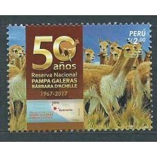 Peru Correo 2017 Yvert 2148 ** Mnh 50 Años reserva Nacional Pampa Galeras