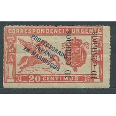 Marruecos Variedades 1920 Edifil 66hdha * Mh doblez