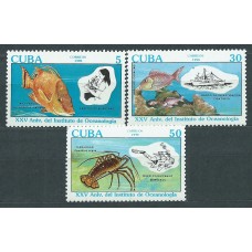 Cuba - Correo 1990 Yvert 3032/34 ** Mnh Fauna. Peces. Crustaceos