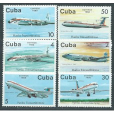 Cuba - Correo 1988 Yvert 2849/54 ** Mnh Aviones