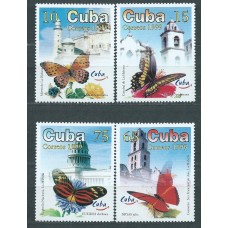 Cuba - Correo 1999 Yvert 3824/27 ** Mnh Fauna Mariposas