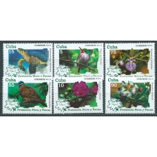 Cuba Correo 2014 Yvert 5295/5300 ** Mnh Flora - Fauna