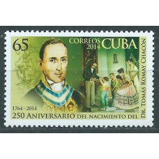 Cuba Correo 2014 Yvert 5301 ** Mnh Tomas Romay. Personaje