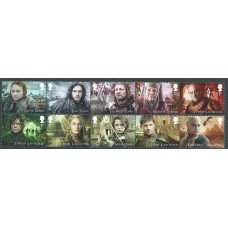 Gran Bretaña Correo 2018 Yvert 4544/53 ** Mnh Juego de Tronos Sansa Stark y Tyrion Lannister