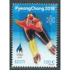 Estonia Correo 2018  Yvert 840 ** Mnh XXIII Juegos Olimpicos de Invierno