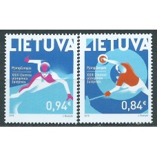 Lituania - Correo Yvert 1102/3 ** Mnh Juegos Olimpicos de Invierno 2018