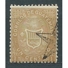 Guatemala - Correo Yvert 1 usado  Escudo