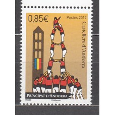 Andorra Francesa Correo 2017 Yvert 798 ** Mnh  Castellers