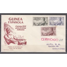 Guinea Sobres 1º Día 1952 Edifil 311/3