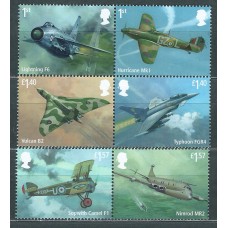 Gran Bretaña Correo 2018 Yvert 4584/89 ** Mnh 100º Real Fuerza Aerea. Aviones