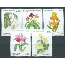 Monaco - Correo 1990 Yvert 1710/14 ** Mnh Flores