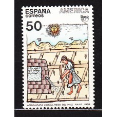 España 1989 Upaep Edifil 3035 ** Mnh  Usos y costumbres