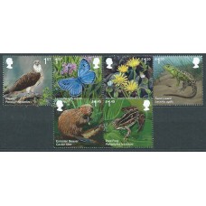 Gran Bretaña Correo 2018 Yvert 4616/21 ** Mnh Fauna. Flora