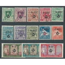 Argelia - Correo Yvert 58/70 * Mh nº 61 o usado